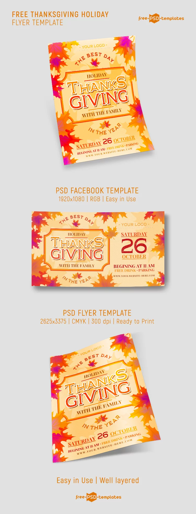 Free Thanksgiving Holiday Flyer Template