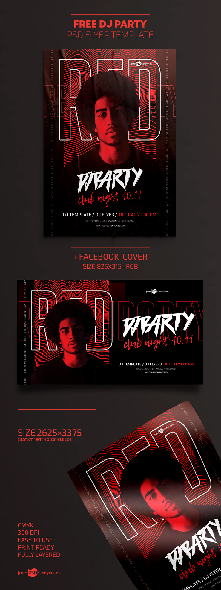 Free Dj Party Flyer Template In Psd Free Psd Templates