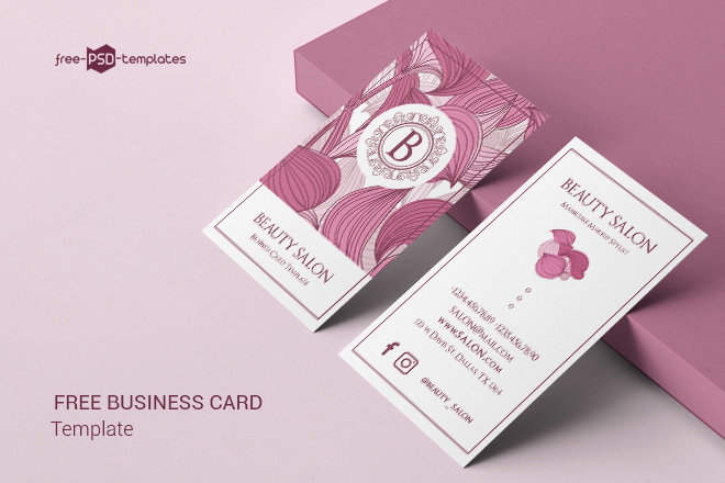 spa business card psd template