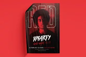 Free DJ Party Flyer Template in PSD