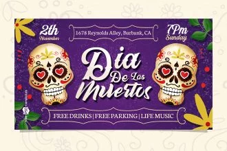 Free Dia De Los Muertos Facebook Event Page Template