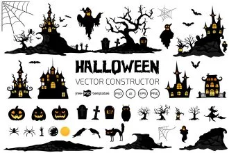 Free Halloween Vector Constructor Template