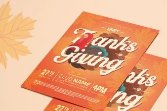 Free Thanksgiving Flyer Template in PSD