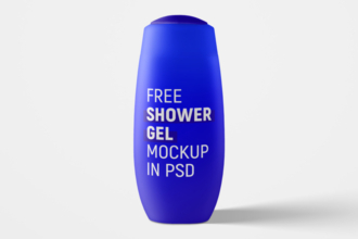 Free Shower Gel Bottle Mockup Set