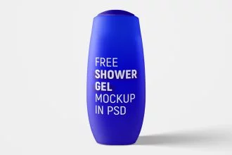 Free Shower Gel Bottle Mockup Set