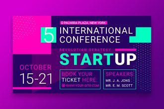 Free Startup Conference Banner Set Template