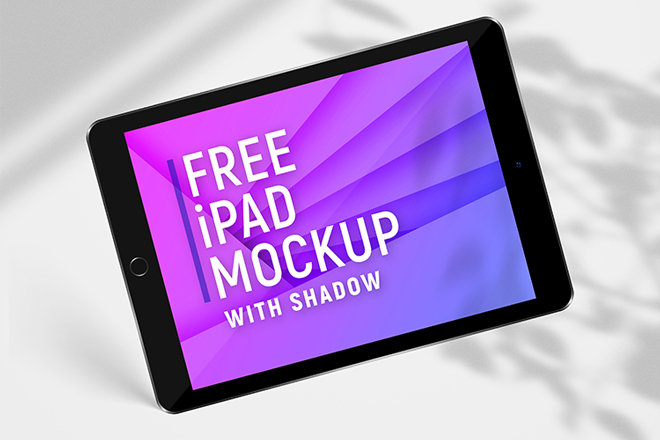 Free iPad With Shadow Mockup Set – Free PSD Templates