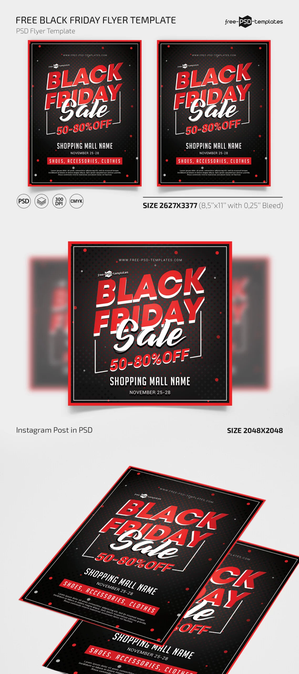 Free PSD Black Friday Flyer Template