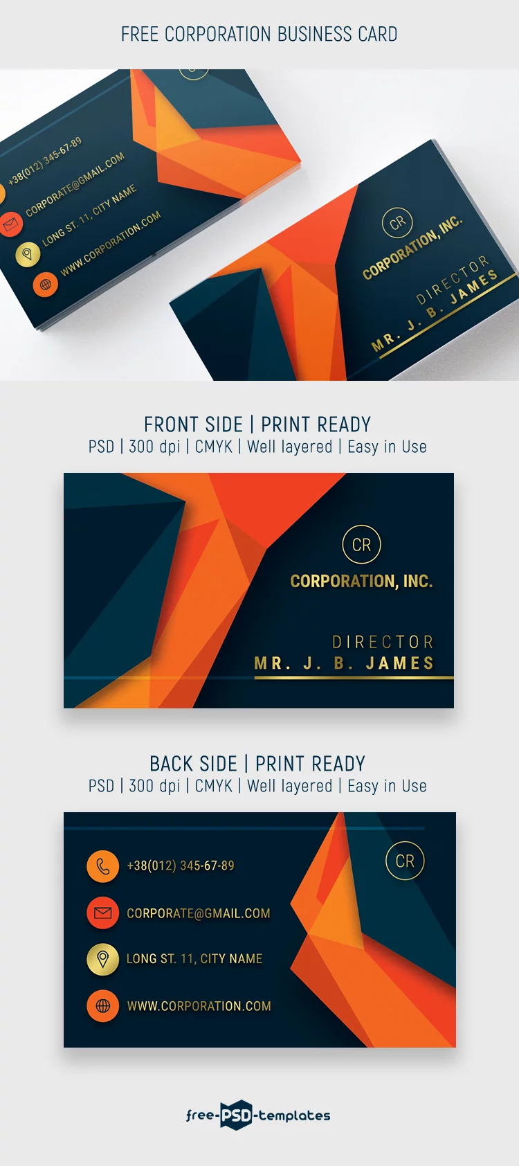 Free Corporation Business Card