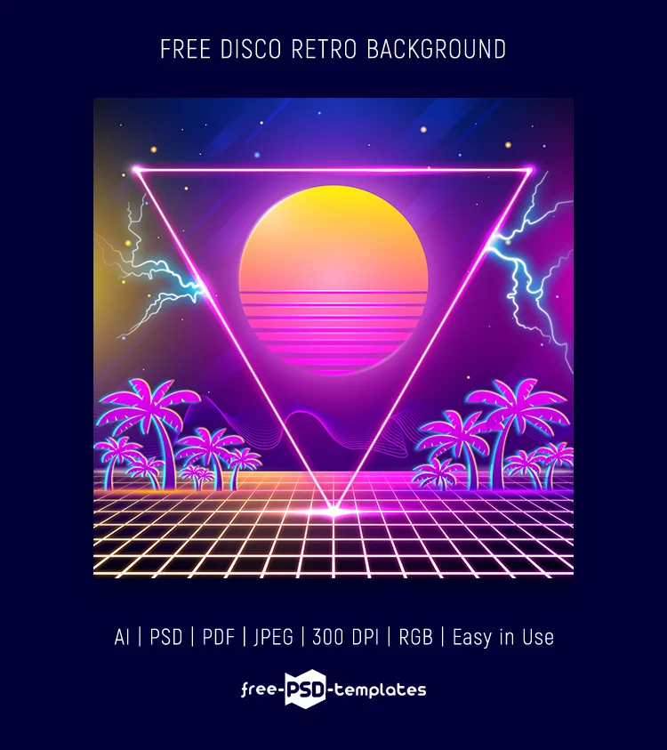 Free Disco Retro Background