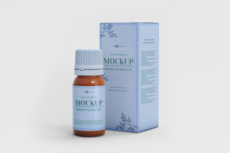 Free PSD Medicine Bottle Mockup Template