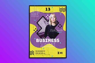 Free Business Summit Flyer Template in PSD