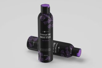 Free PSD Cosmetic Bottle Mockup Set