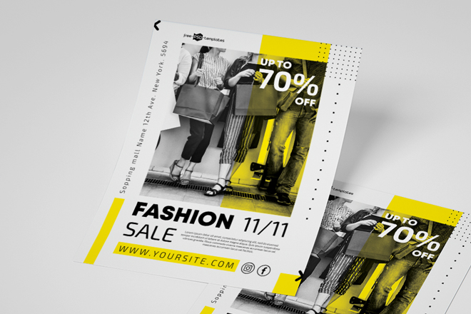 Fashion Sale Flyer Template Free PSD