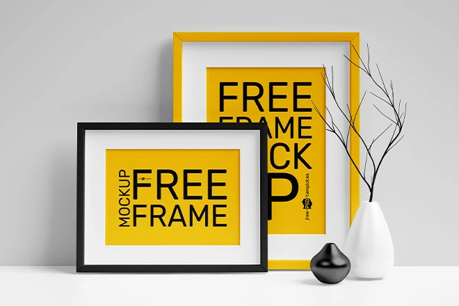 4 Frame Mockup, 4 Art Print Mockup, Set of Four, Frame Mockup Four