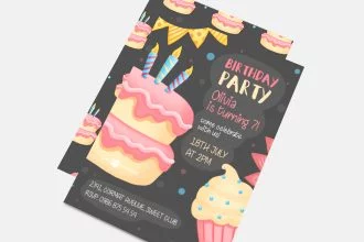 Free Birthday Party Invitation Template in PSD