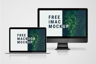 Free Macbook & iMac Mockup Set Free Macbook & iMac Mockup Set