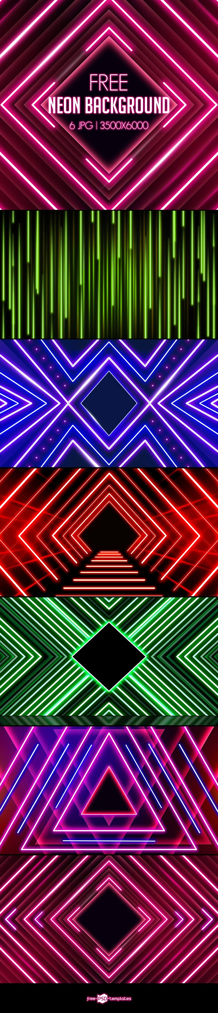 6 Free Neon Backgrounds