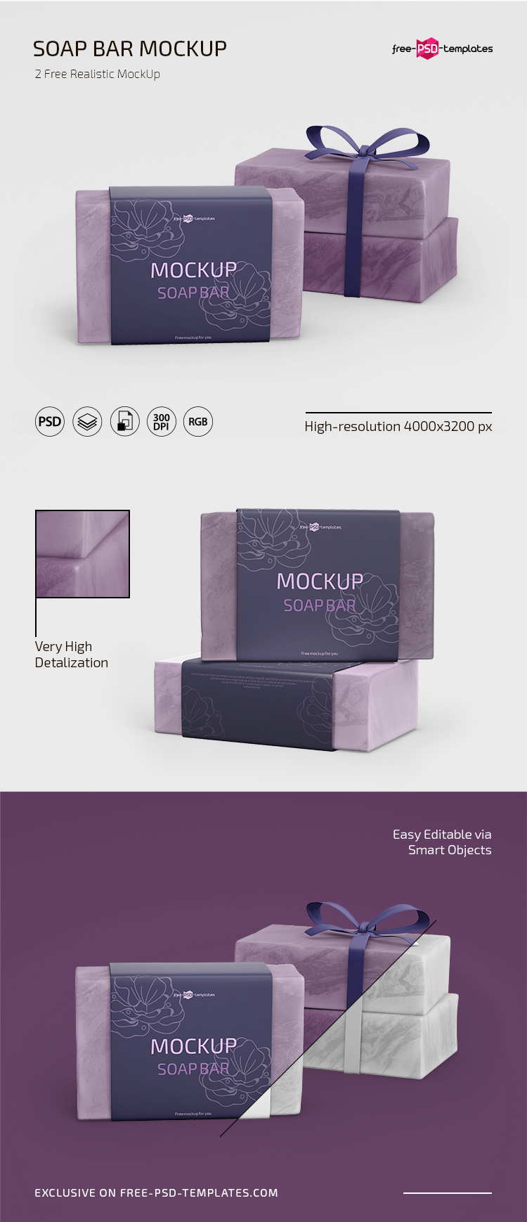 Download Free PSD Soap Bar Mockup Template | Free PSD Templates