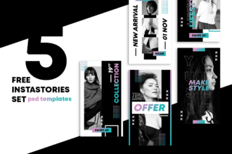 Free Shop Stories Set Template in PSD Free Shop Stories Set Template in PSD
