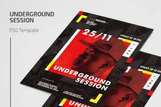 Free Underground Session Flyer Template in PSD