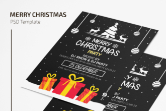 Free Christmas Party Invitation Card Template in PSD Free Christmas Party Invitation Card Template in PSD