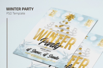 Free Winter Party Flyer Template in PSD Free Winter Party Flyer Template in PSD