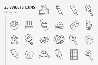 Free Sweets Icons Vector Template Free Sweets Icons Vector Template