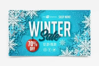 Free Winter Sale Banner Template (PSD)