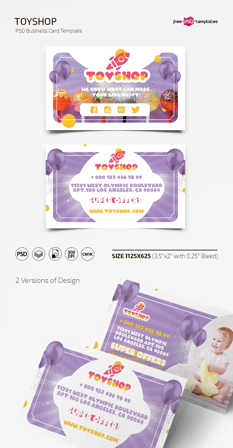 Free Toyshop Business Card Template