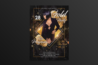 Free Black and Gold flyer template (PSD) Free Black and Gold flyer template (PSD)
