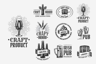 Free Beer Logo Set Template