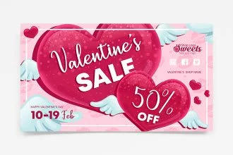 Free Valentine’s Day Sale Banner Set Template