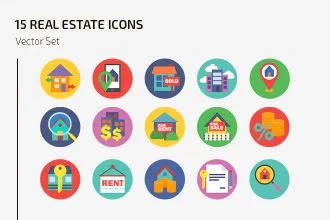Free Vector Real Estate Icons Template