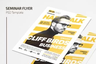Free Seminar Flyer Template in PSD