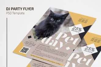 Free Pet Day Flyer in PSD