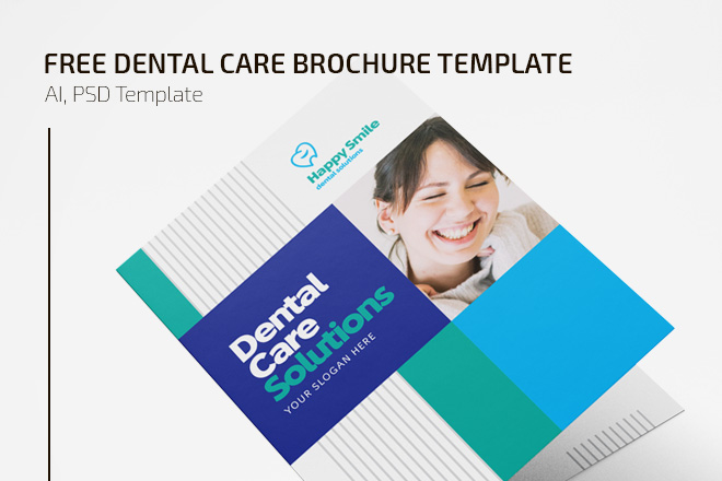 Free Dental Care Bi Fold Brochure Free PSD Templates