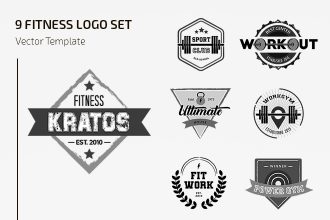 Free Fitness Logo Set Template Free Fitness Logo Set Template