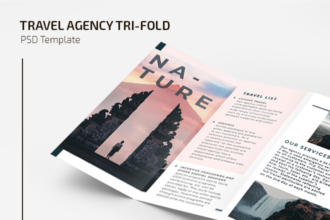 Free Travel Agency Tri-fold Broshure Template in PSD Free Travel Agency Tri-fold Broshure Template in PSD