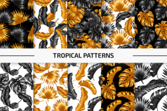 10 Free Tropical Vector Patterns Set 10 Free Tropical Vector Patterns Set