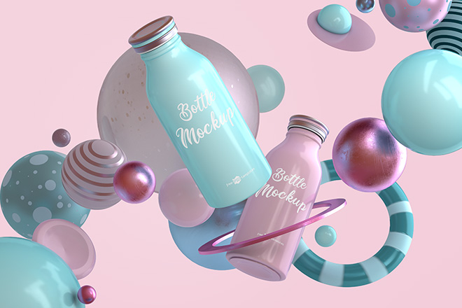 Free PSD Bottles Mockup Template – Free PSD Templates