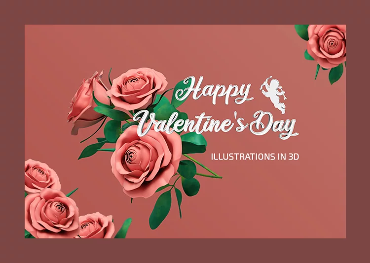 Free Valentine’s Day Illustrations in 3D
