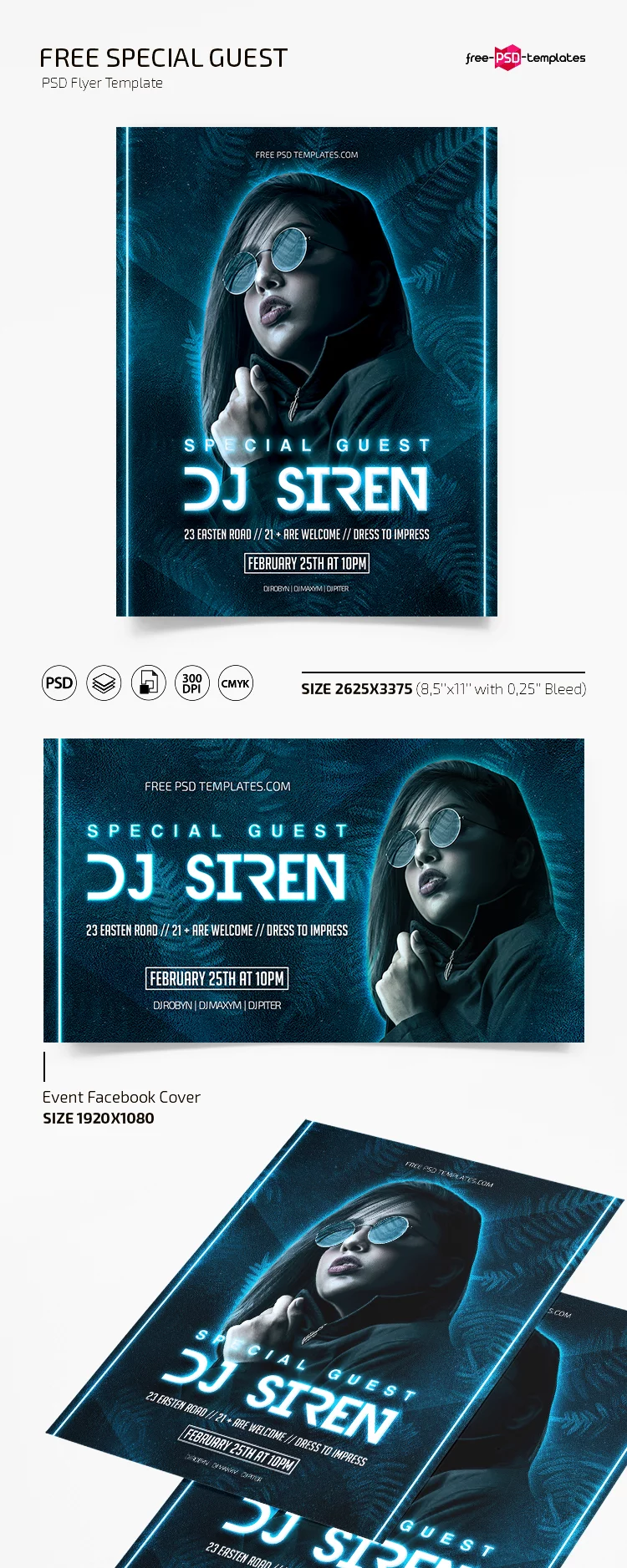Free Special Guest Flyer Template in PSD