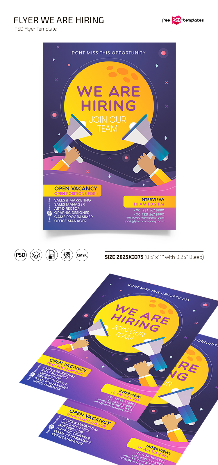 Free Psd We Are Hiring Flyer Free Psd Templates