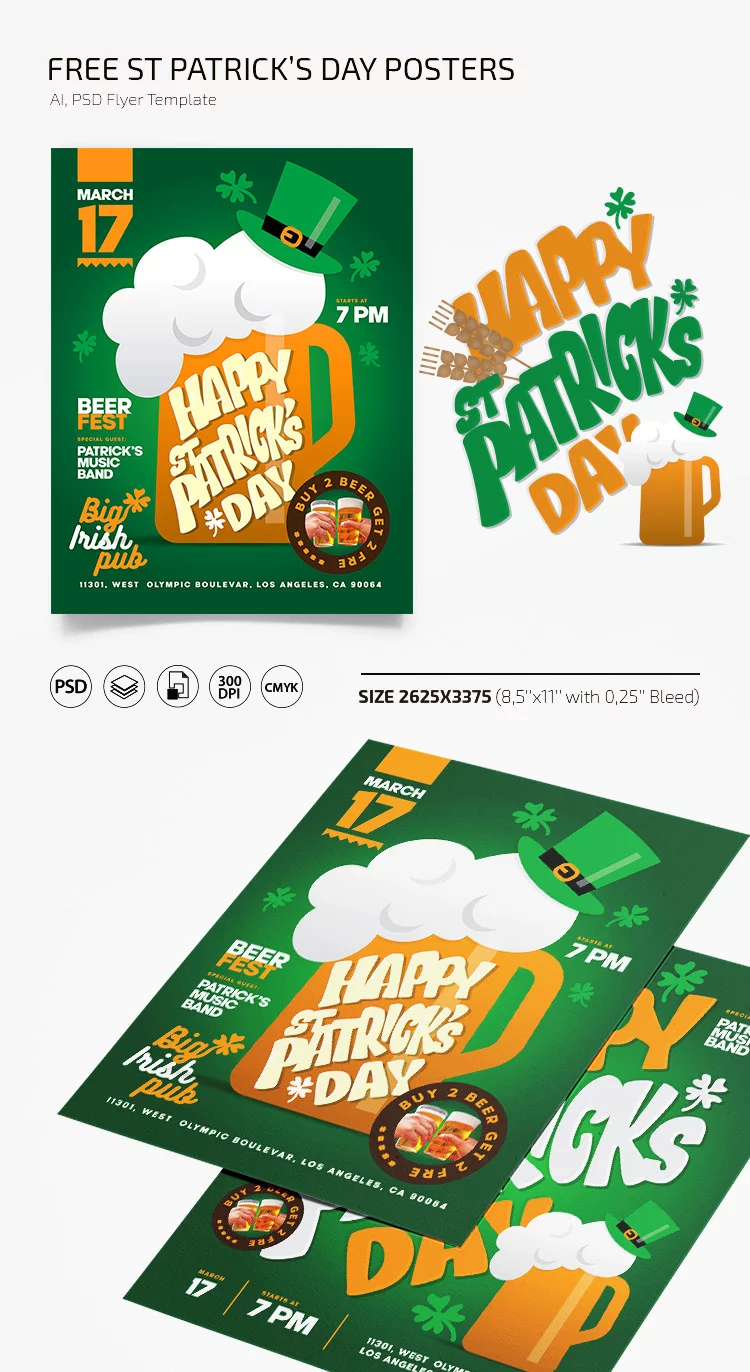 Free St Patrick’s Posters Template