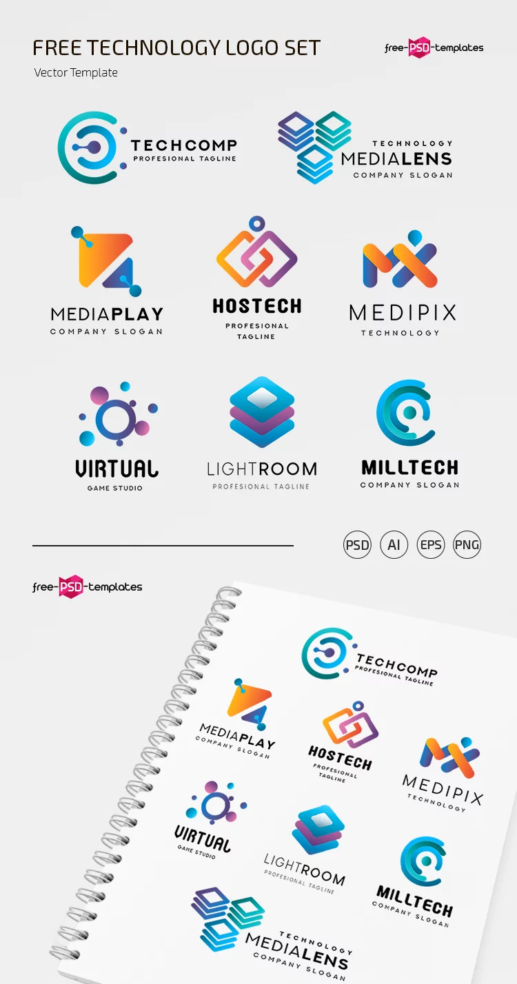 Free Technology Logo Design Templates (Vector)