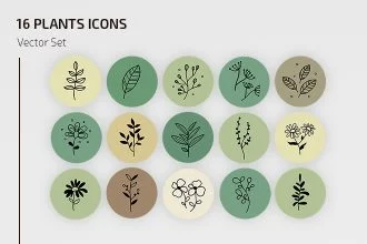 Free Plants Icons Template