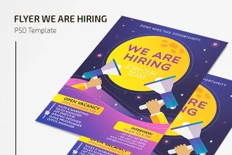 Free PSD We Are Hiring Flyer