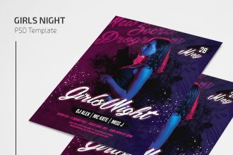 Free Girls Night Flyer Template in PSD