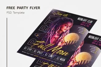 Free Full Moon Party Flyer Templates